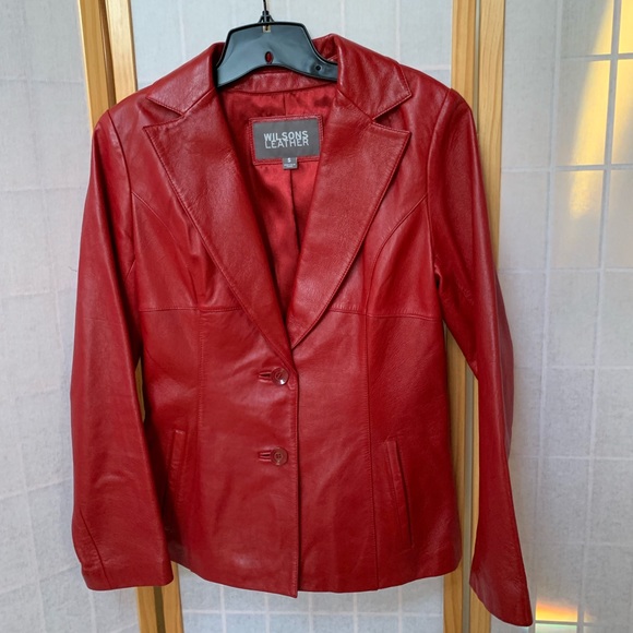 Wilsons Leather Jackets & Blazers - Wilson Red Leather Jacket Size 4